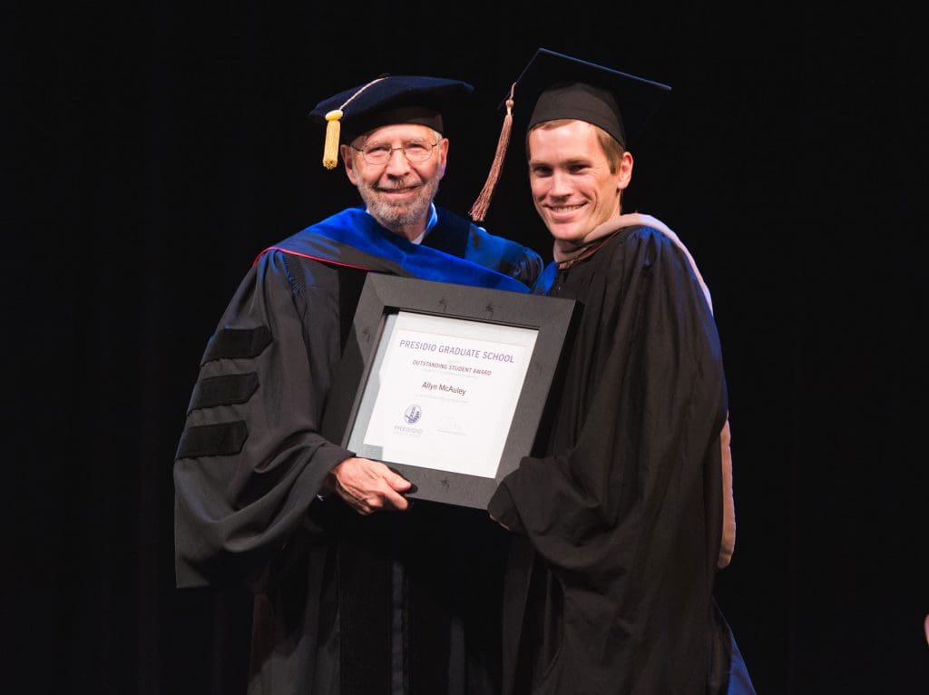 Allen received the "Outstanding Student award"