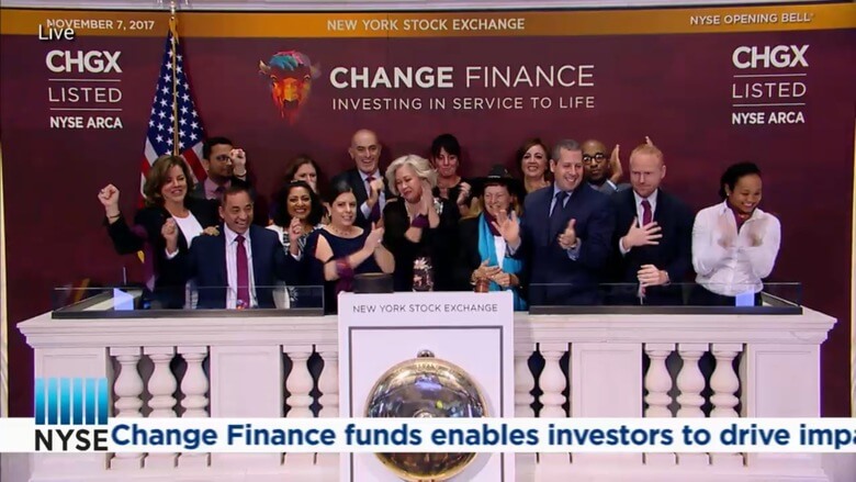 group of people at NY Stock Exchange