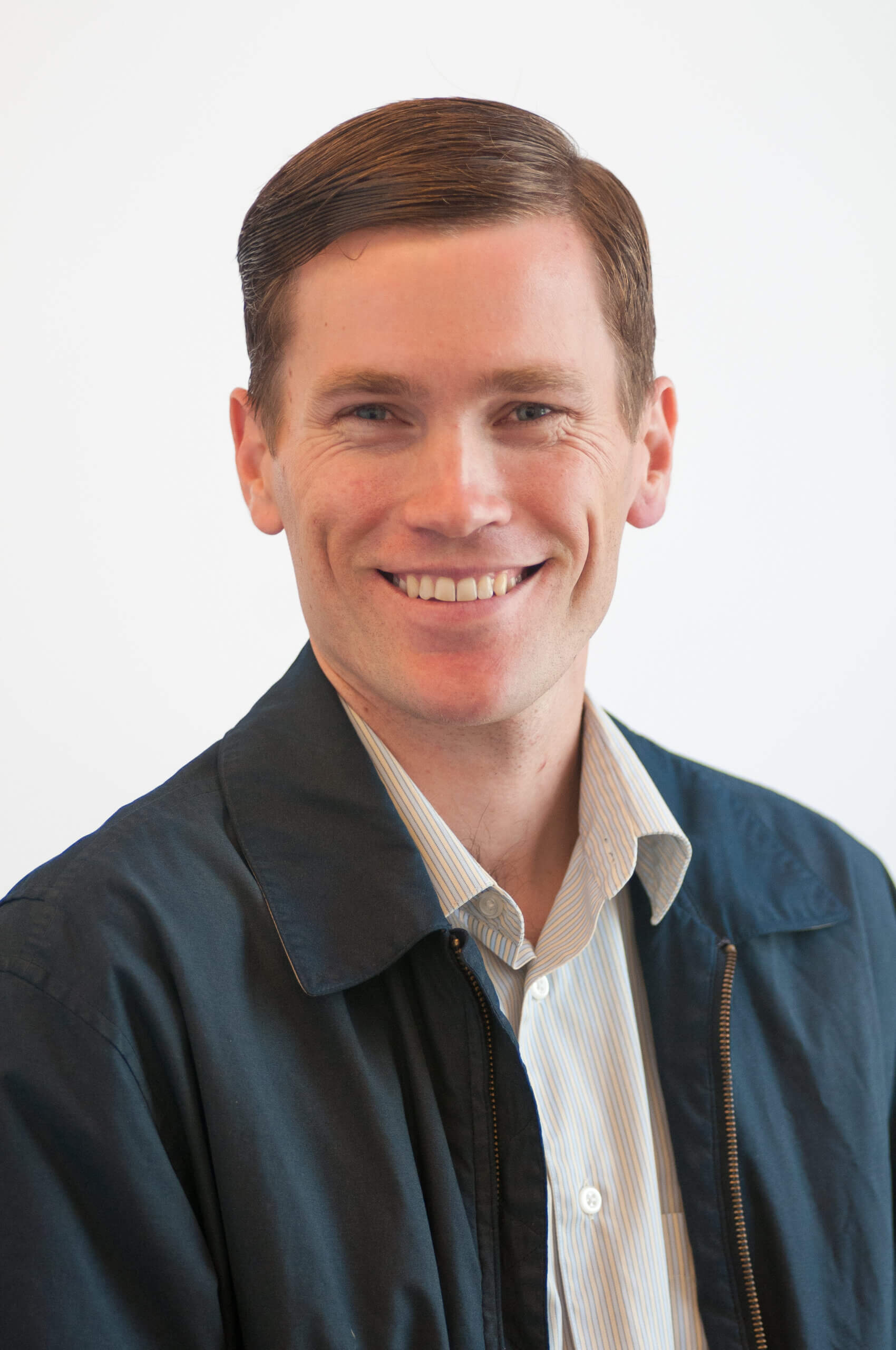 young man with short blond hair