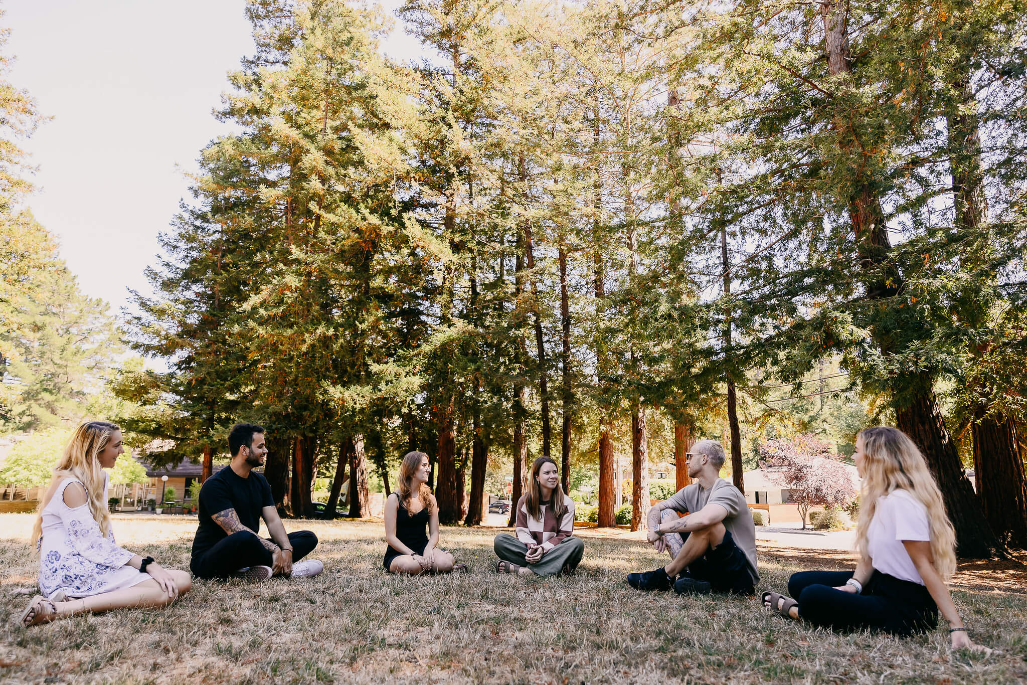 group outside in nature